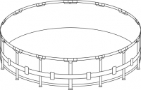 Каркас бассейна Intex Metall Frame 366х122см